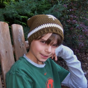 Slouchy Football Hat, Crochet