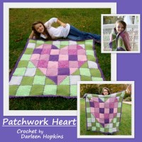 Patchwork Heart Baby Blanket, $4.99