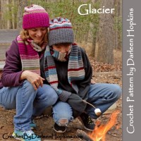 Glacier crochet pattern by Darleen Hopkins, hat scarf