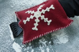Snowflake Ice Scraper Mitt