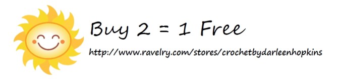 Buy 2 Get 1 Free on Ravelry, Crochet by Darleen Hopkins