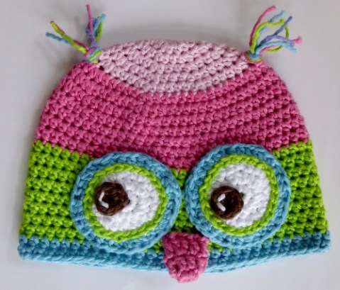 Owl Hat from two patterns Crochet by Darleen Hopkins