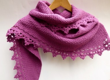 Black Raspberry Shawl Crochet Pattern by Darleen Hopkins