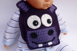 Hippo Drool Bib crochet pattern by Darleen Hopkins
