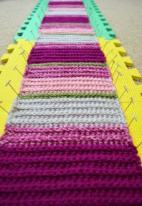 how to block acrylic yarn step 1