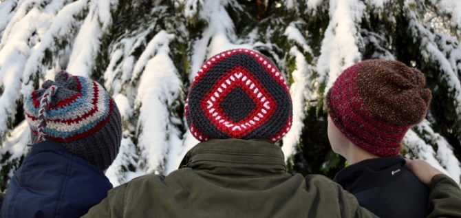 Glacier, Cubed and Bentley Crocheted Hat Patterns