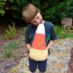 Candy Corn Crochet Pillow, pattern by Darleen Hopkins