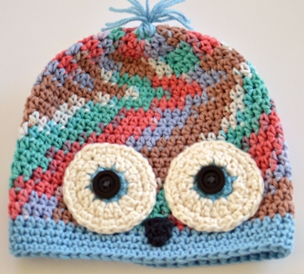 Charity chemo hat crocheted by Darleen Hopkins #CbyDH