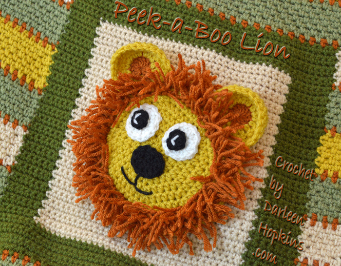 Baby Blanket-Peek-a-Boo Lion | Crochet By Darleen Hopkins