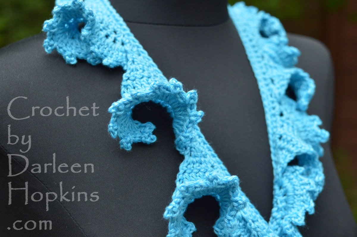 del mar scarf crochet pattern by Darleen Hopkins