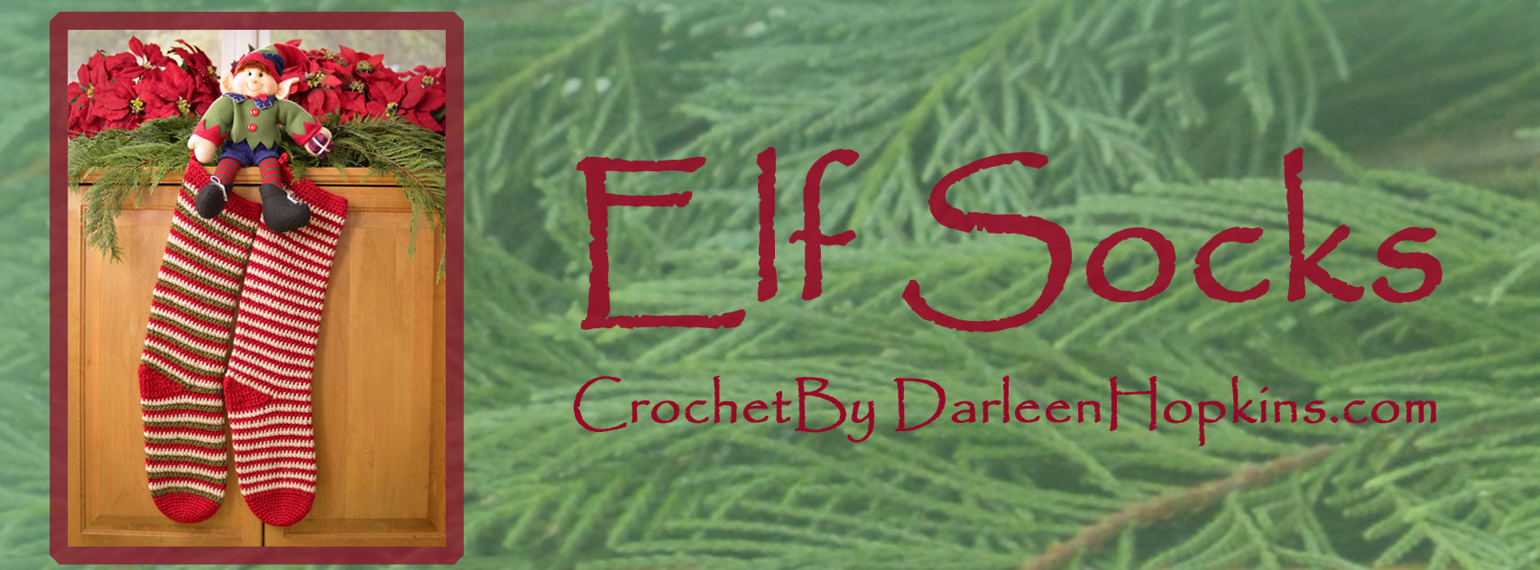Christmas stocking crochet pattern by Darleen Hopkins
