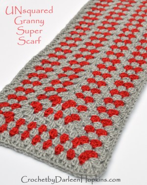 UNsquared-Granny-Super-Scarf-crochet-pattern-by-Darleen-Hopkins #cbydh