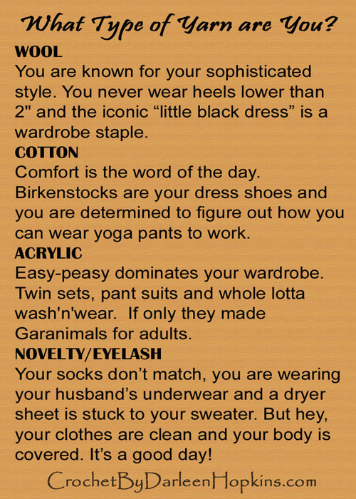 What type of yarn are you?