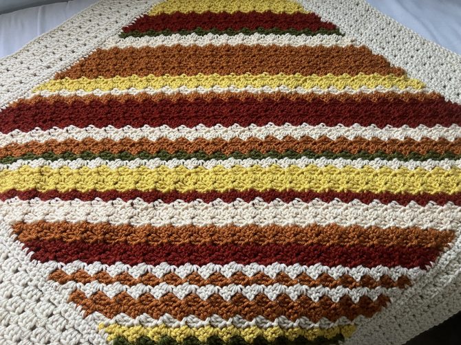 Crochet by Darleen Hopkins corner by corner baby blanket for charity donation